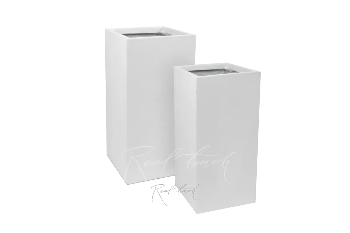 Кашпо Real Touch Plain Cuboid (L).2203 - Белый