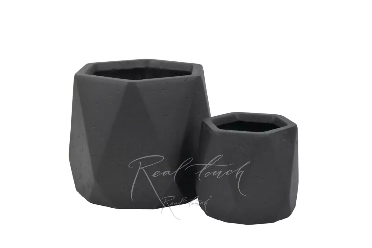 Кашпо Real Touch Hexagon малый (S).2196 - Черный Кашпо Real Touch Hexagon малый (S).2196 - Черный