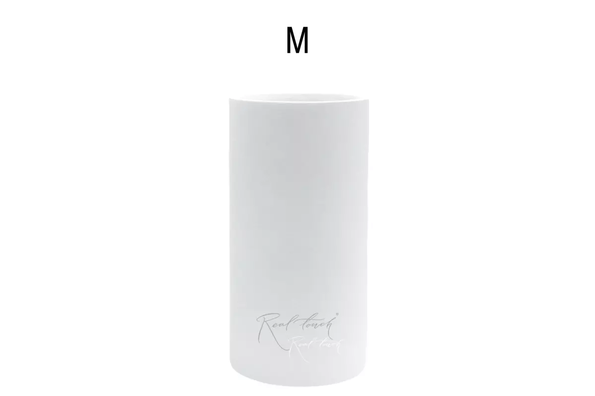 Кашпо Real Touch цилиндр высокий M - 50/25 см - Белый