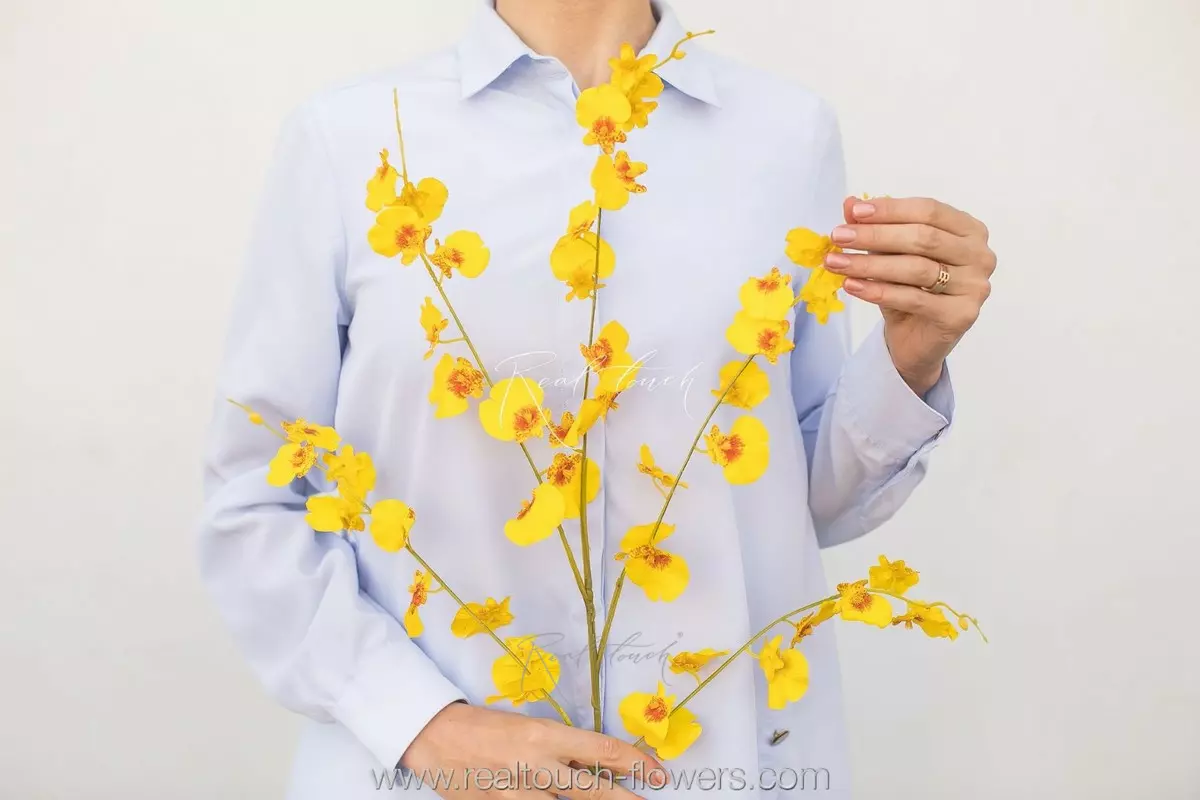 Танцующая орхидея 5 веточек - Желтый