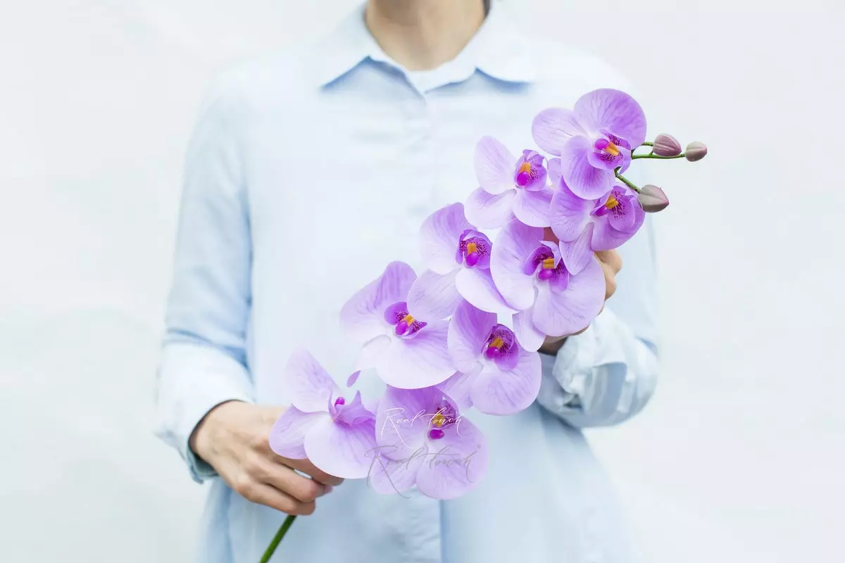 Орхидея 9 соцветий HQ - Сиреневый Орхидея 9 соцветий HQ - Сиреневый