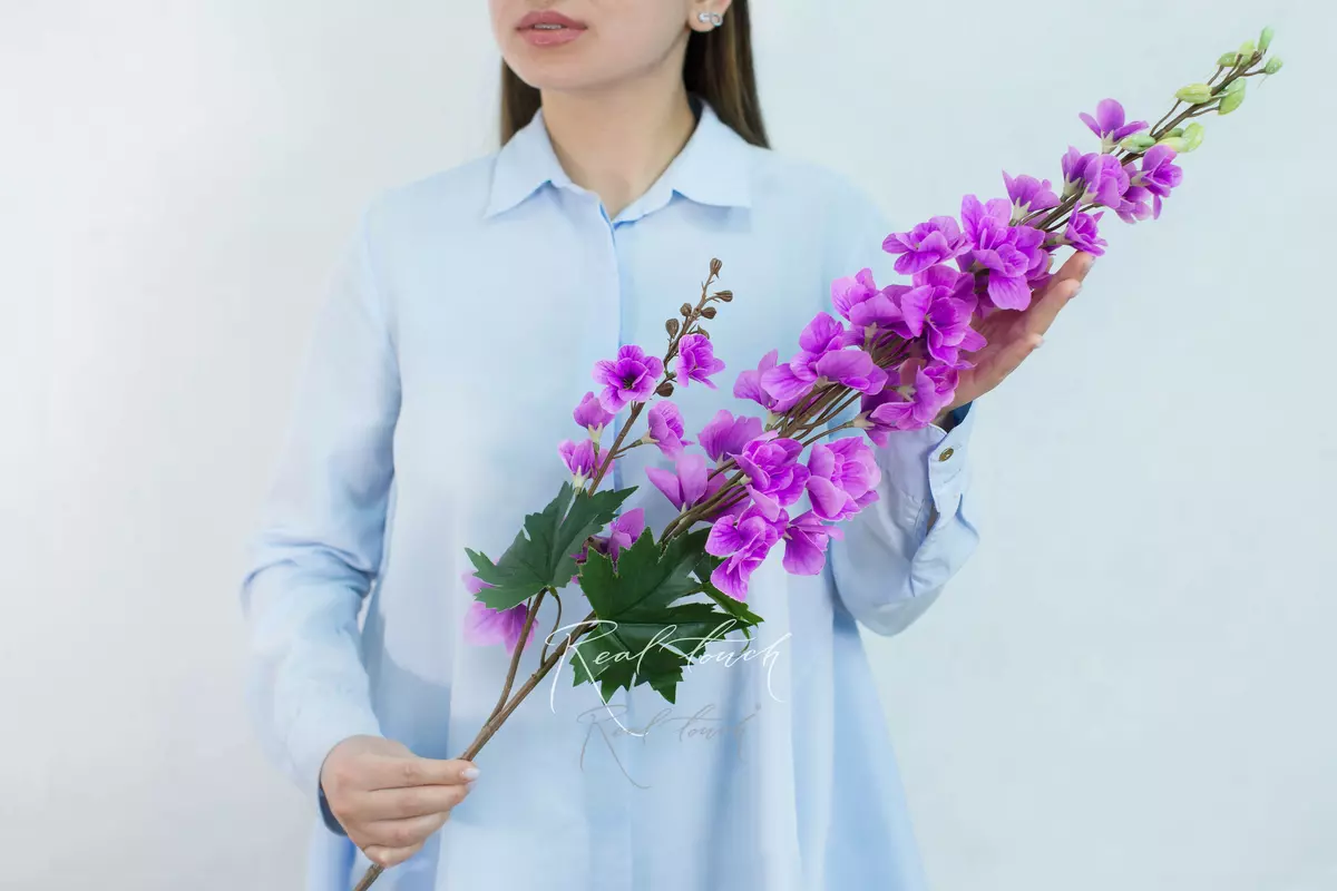 Дельфиниум с 2 ветками - Фуксия