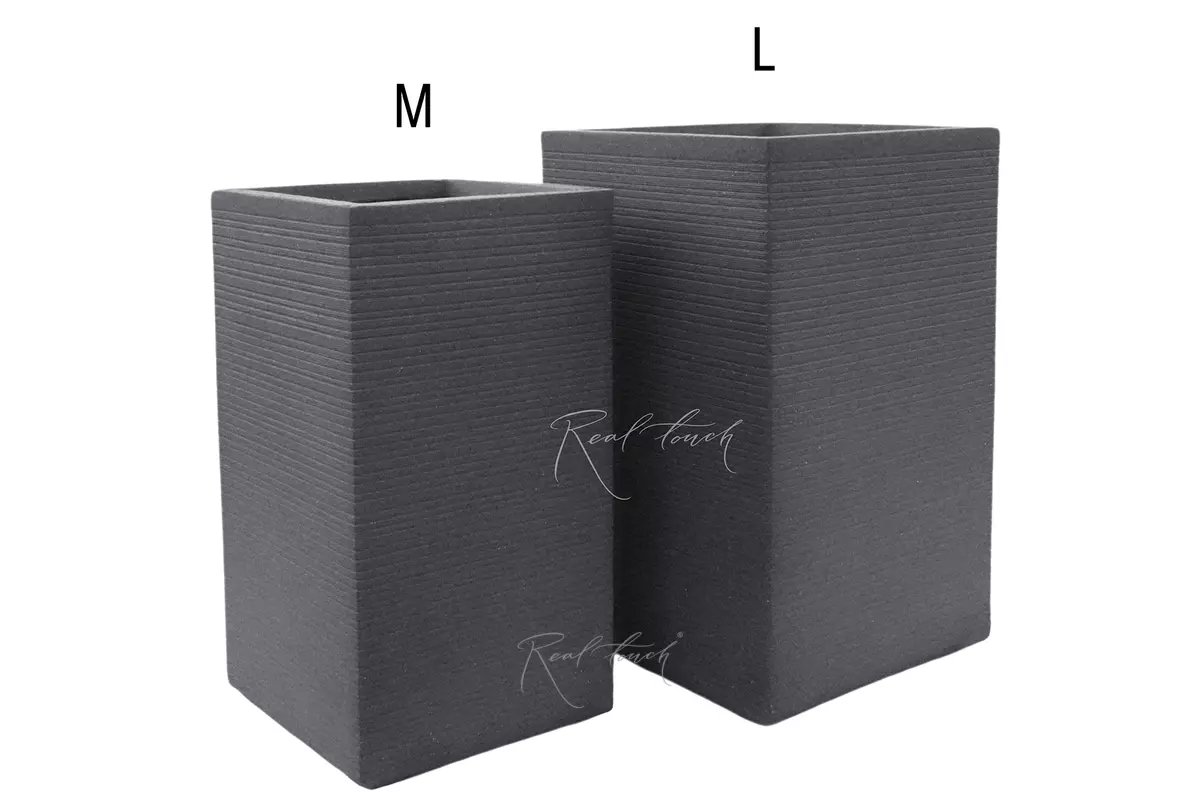 Кашпо Real Touch куб высокое L - 56/34/34 см - Серый Кашпо Real Touch куб высокое L - 56/34/34 см - Серый