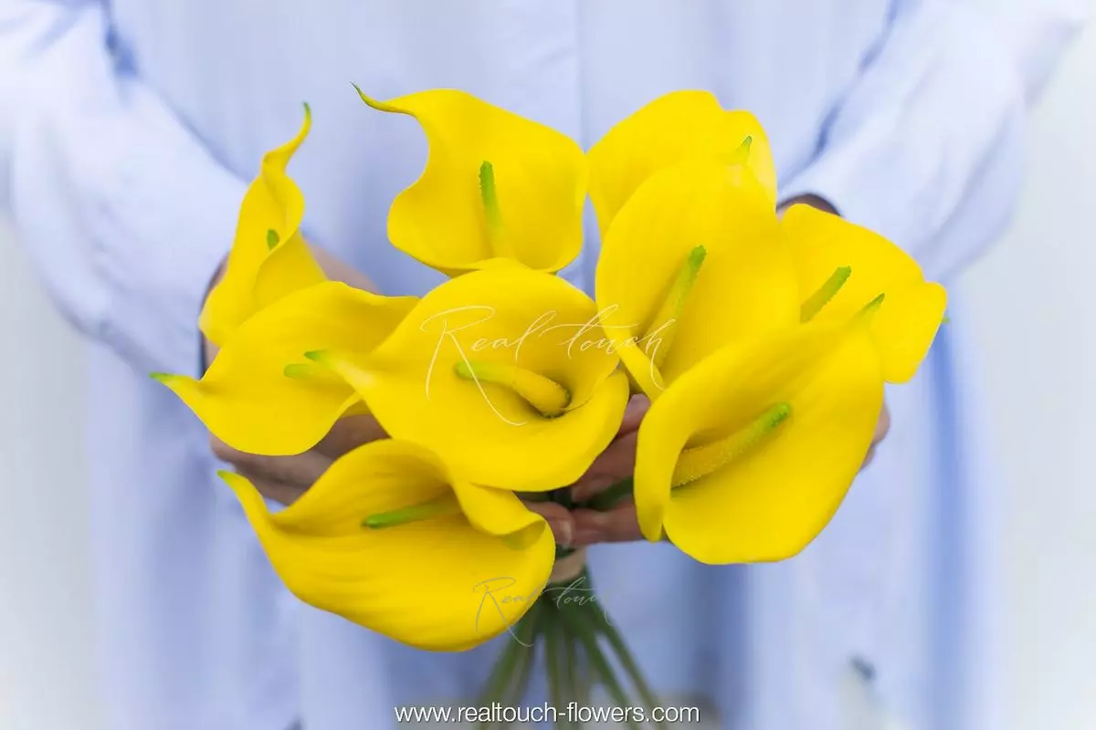 Букет калл 9 штук - Желтый