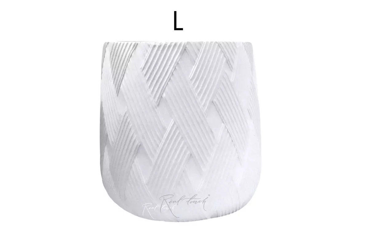 Кашпо Real Touch Macrame L - 50/42 см - Белый