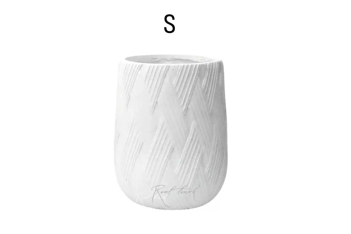 Кашпо Real Touch Macrame S - 34/24 см - Белый
