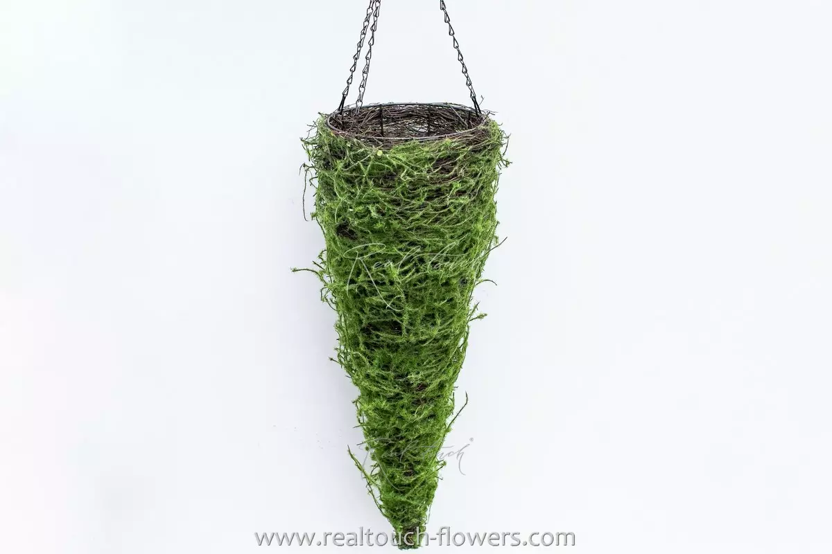 Кашпо-конус 60см - Зеленый