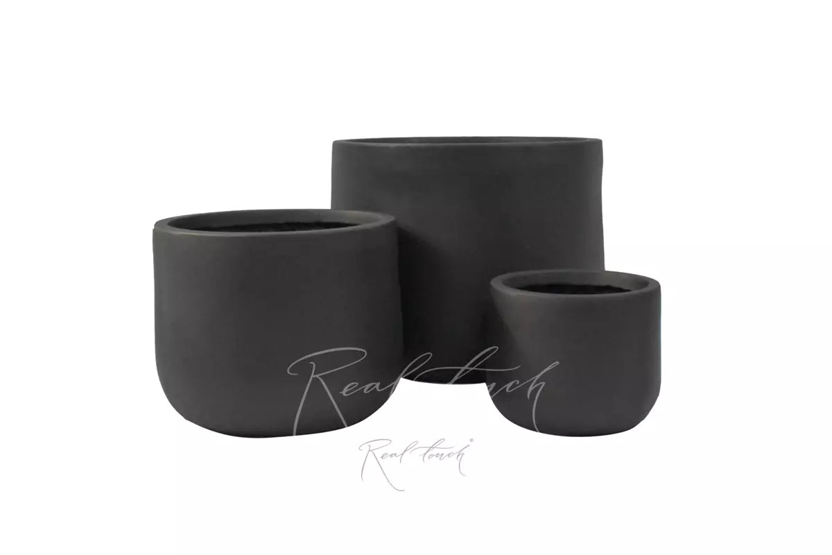 Кашпо Real Touch Base низкий (M).2217 - Черный Кашпо Real Touch Base низкий (M).2217 - Черный