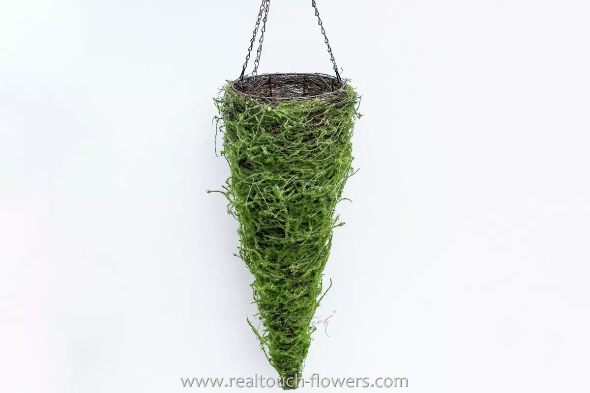 Кашпо-конус 70см - Зеленый