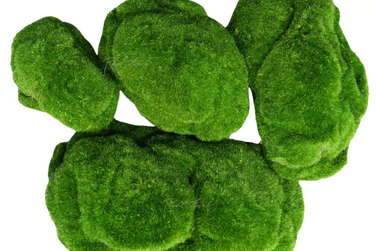 Кочки мха (набор из 4 шт)  вид 1 - Темно-зеленый