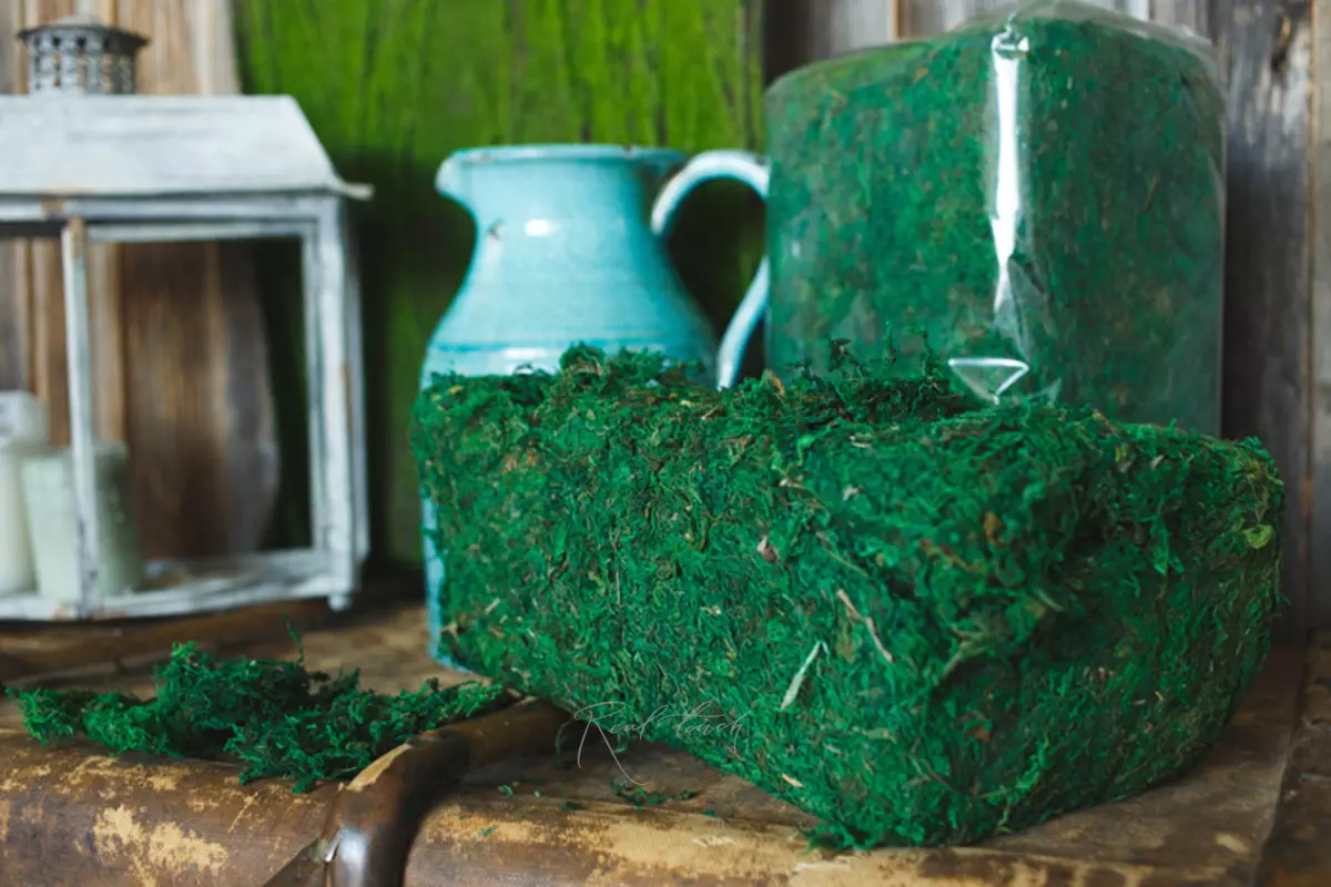 Мох прессованный - Зеленый