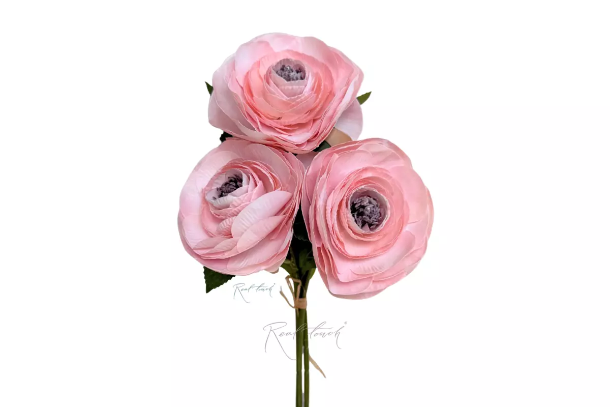 Букет Ранункулюсов из 3 шт - Светло-розовый